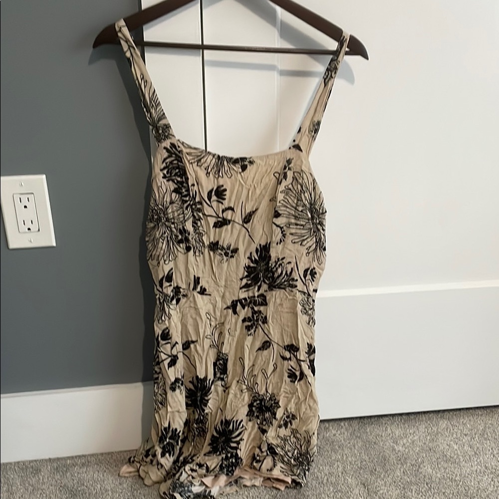 Kimchi Blue Black and Tan Ruched Camisole